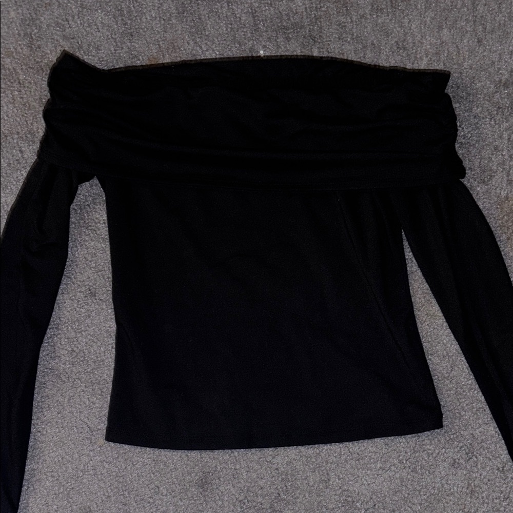 Cropped Foldover Strapless Top